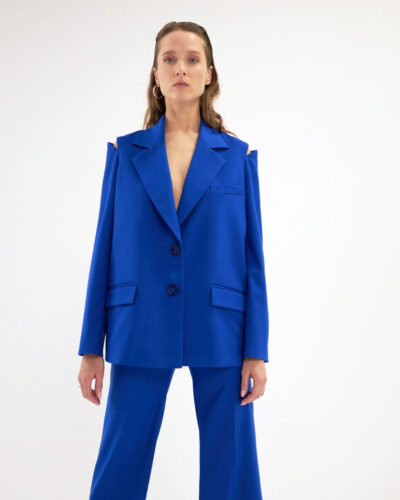 Elegant blue women's blazer