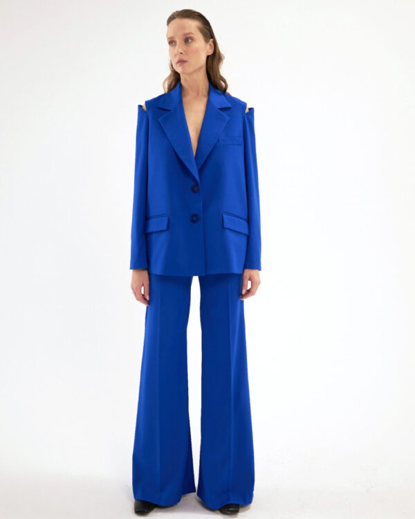 Elegant blue women's suit