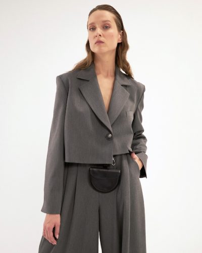 Gray Women's Palazzo Suit